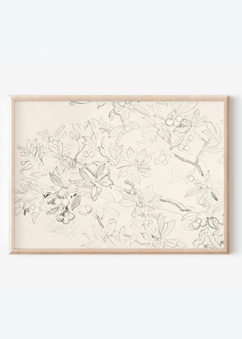 Vintage Floral PRINTABLE Artwork | Downloadable Print | PRINTABLE Wall Art | Digital Downloads | Farmhouse Decor | Neutral Floral Art