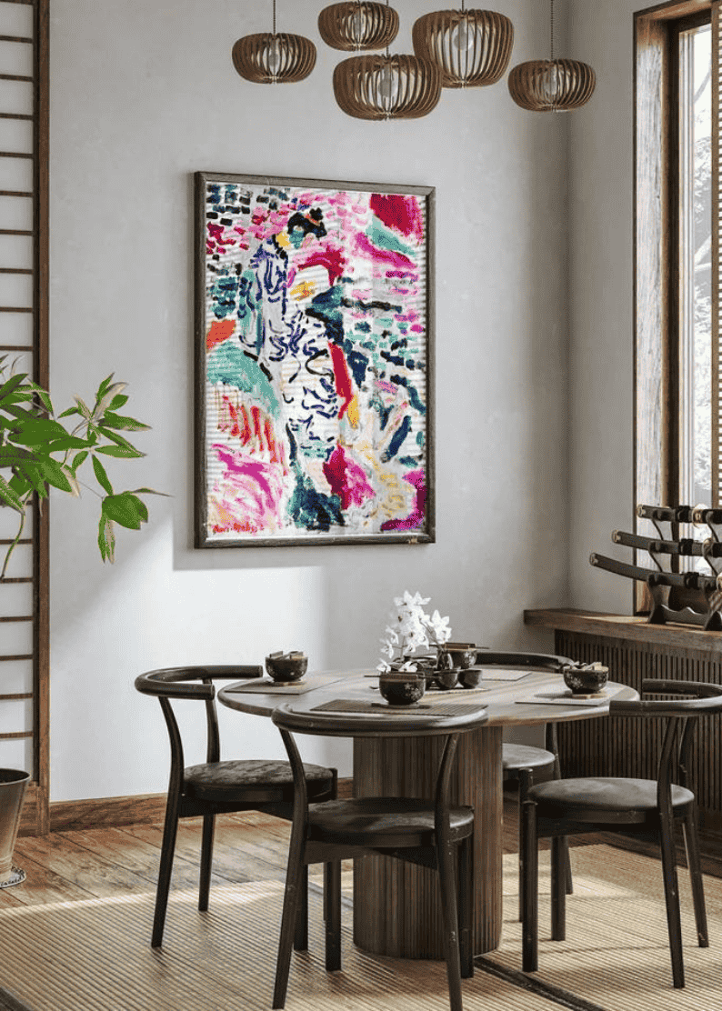 Matisse Print | Japanese Woman | Vintage Wall Art | Colorful Wall Decor | Abstract Wall Art | Eclectic DIGITAL DOWNLOAD | PRINTABLE Wall Art